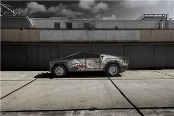 Tesla Cybertruck 2024 P-51 Mustang-Inspired Full Vehicle Designer Wrap Tesla Cybertruck 2024 P-51 Mustang-Inspired Full Vehicle Designer Wrap