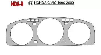 Honda Civic 1992-1995 Cluster Insert Cruscotto BD Rivestimenti interni