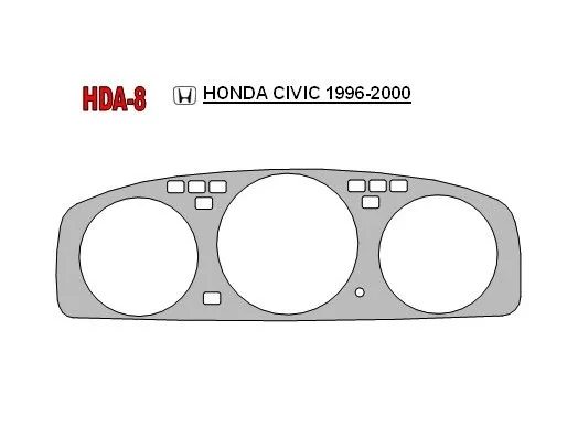 Honda Civic 1992-1995 Cluster Insert Cruscotto BD Rivestimenti interni