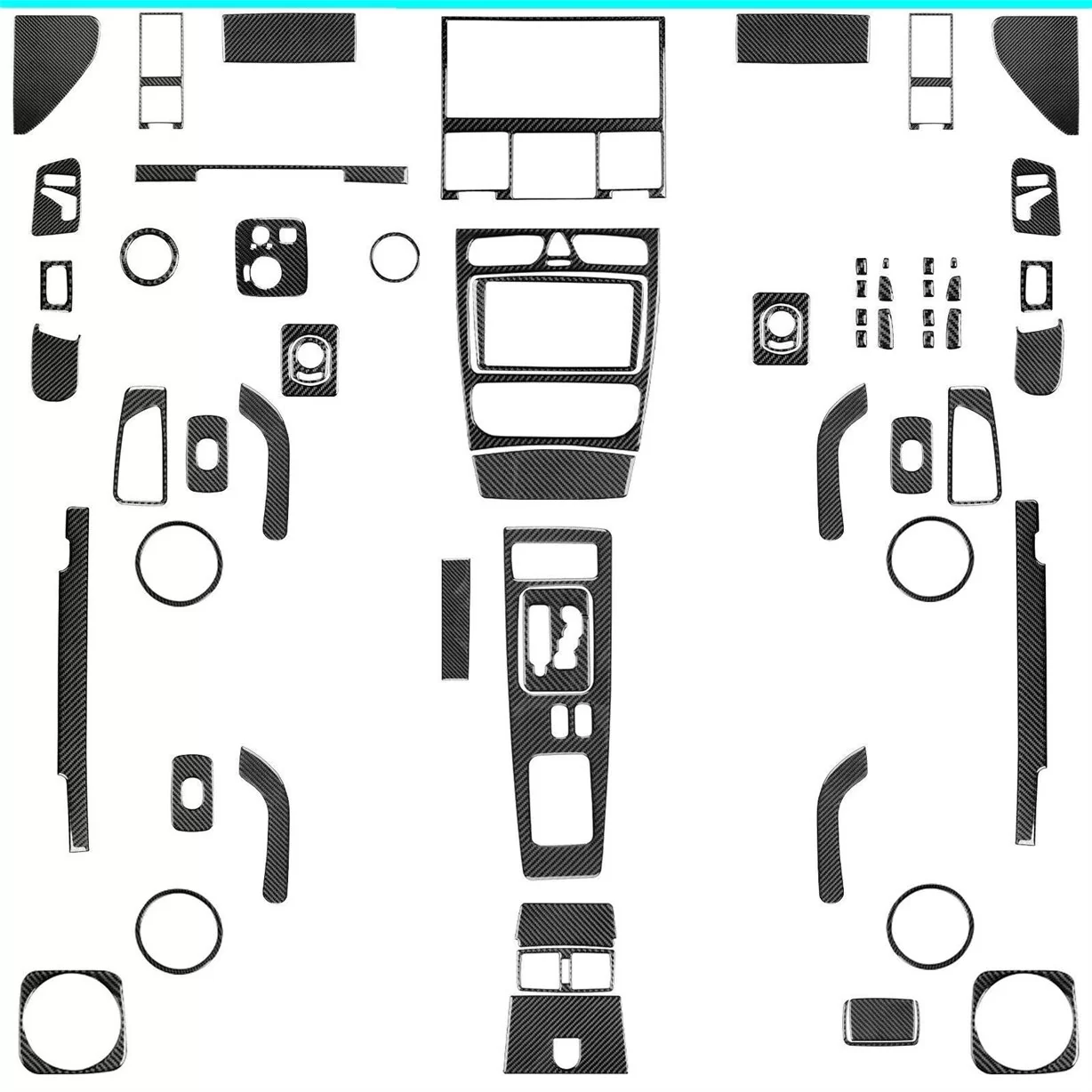 Mercedes Benz G Class W463 2004-2012 Mega Mascherine sagomate per rivestimento cruscotti 