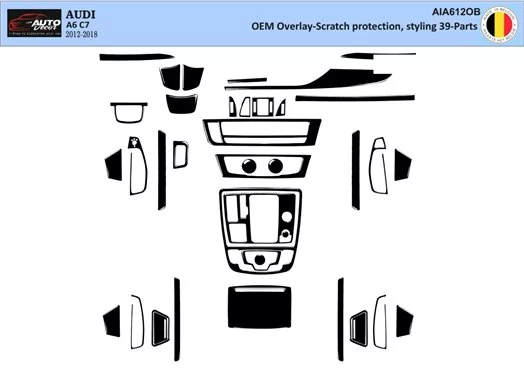 Audi A6 2012-2018 Mascherine sagomate per rivestimento cruscotti 25-Decori