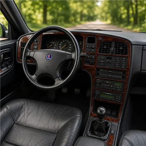 Saab 9000 1995-1996 cambio automatico kit rivestimento cruscotto e interni 3D 11 pezzi