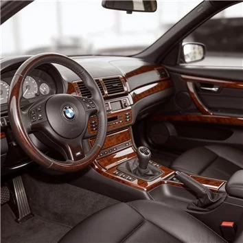 BMW Serie 3 E46 Compact 04.98-12.04 3D interno cruscotto Trim Kit Dash Trim Dekor 19-Parts