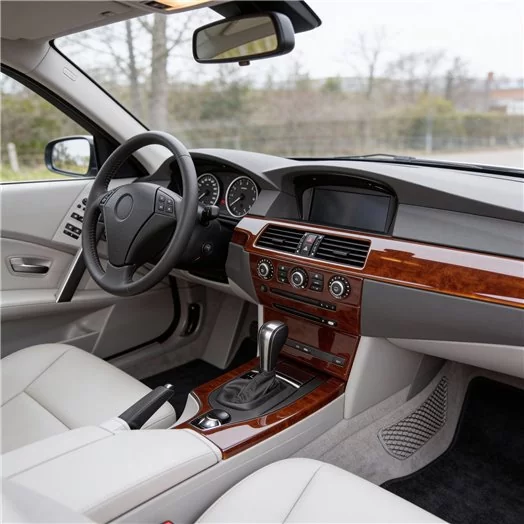 BMW 5 Series E60-E61 07.03-11.09 Mascherine sagomate per rivestimento cruscotti 8-Decori BMW 5 Series E60-E61 07.03-11.09 Mascherine sagomate per rivestimento cruscotti 8-Decori