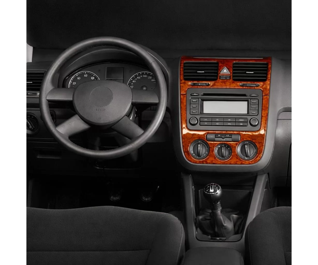 Volkswagen Golf V Jetta 10.03-10.08 A-AC Mascherine sagomate per rivestimento cruscotti 3-Decori