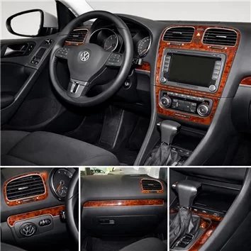 Volkswagen Golf VI 09.2008 Mascherine sagomate per rivestimento cruscotti 15-Decori