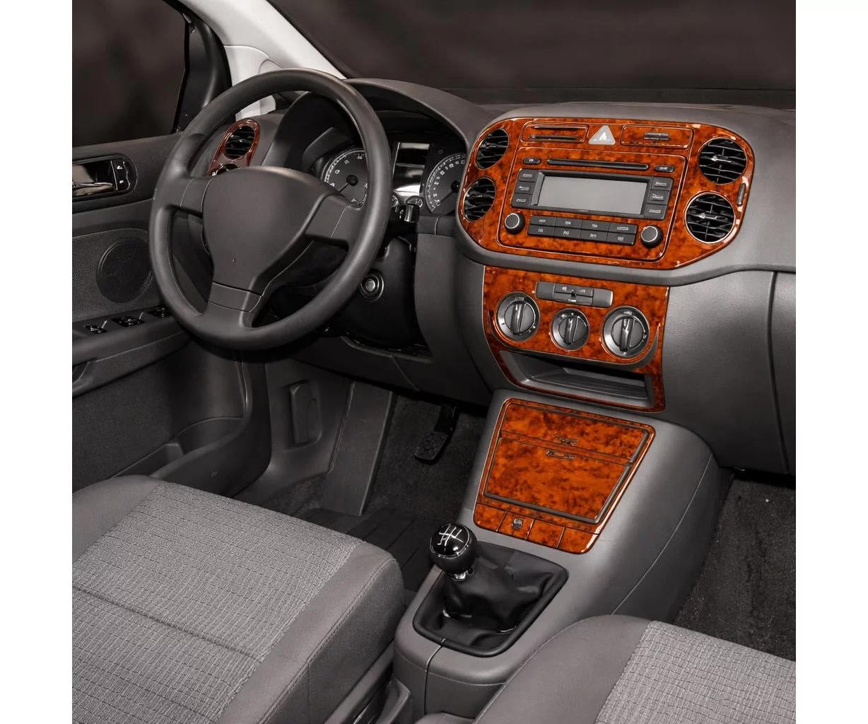 Volkswagen Golf VI Plus 09.2008 Mascherine sagomate per rivestimento cruscotti 19-Decori