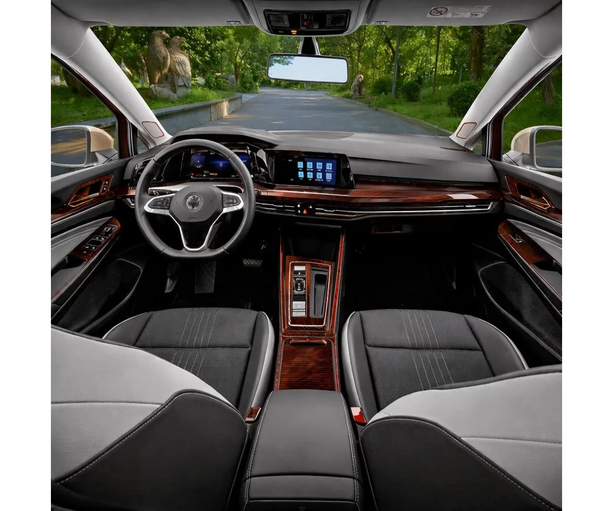 Volkswagen Golf VIII CD 2019 up Mascherine sagomate per rivestimento cruscotti 31-Decori Volkswagen Golf VIII CD 2019 up Mascherine sagomate per rivestimento cruscotti 31-Decori