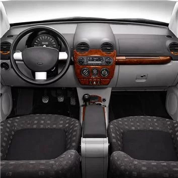 Volkswagen New Beettle 03.98-04.02 Exkluzívne Samolepící Dekor Palubnej Dosky 11-Dielny