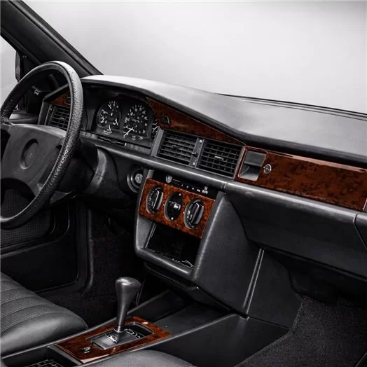 Mercedes C 190 W201 12.83-05.93 Mascherine sagomate per rivestimento cruscotti 11-Decori