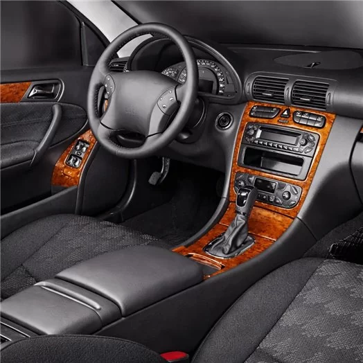 Mercedes C-Class W203 05.00-12.06 Mascherine sagomate per rivestimento cruscotti 16-Decori