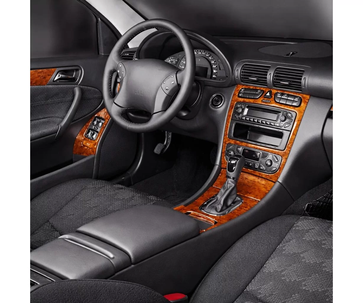 Mercedes C-Class W203 05.00-12.06 Mascherine sagomate per rivestimento cruscotti 16-Decori