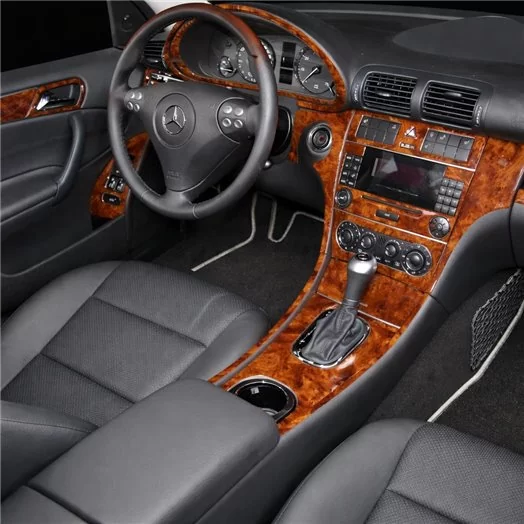 Mercedes C-Class W203 05.2005 Mascherine sagomate per rivestimento cruscotti 15-Decori