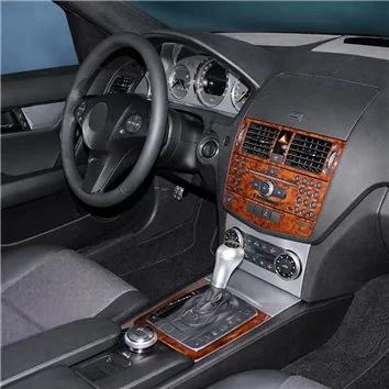 Mercedes C-Class W204 01.06-01.11 Mascherine sagomate per rivestimento cruscotti 11-Decori