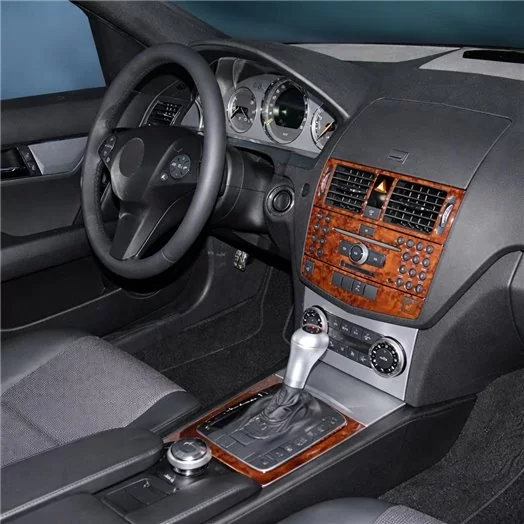 Mercedes C-Class W204 01.06-01.11 Mascherine sagomate per rivestimento cruscotti 11-Decori