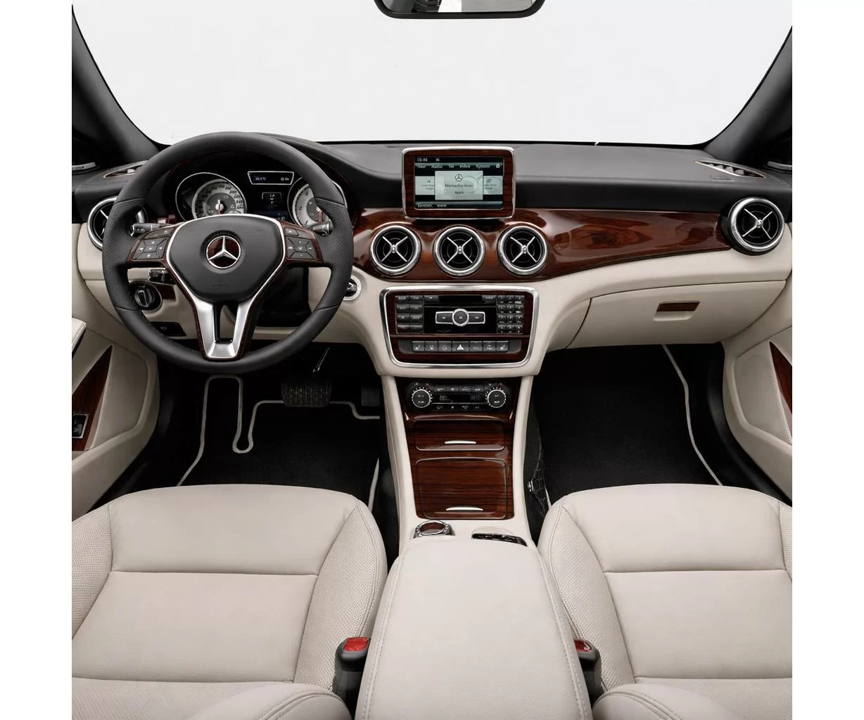 Mercedes-Benz CLA-Class 2014-2017 Mascherine sagomate per rivestimento cruscotti 39-Decori