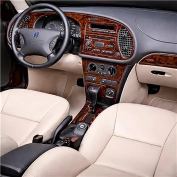 Saab 900 1994-1998 Full Set, 10 Parts Mascherine sagomate per rivestimento cruscotti 