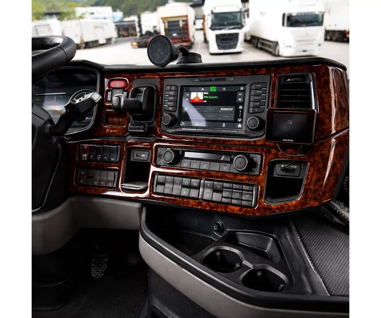 Scania NG-Series ab 2016 Basic Mascherine sagomate per rivestimento cruscotti 12-Decori