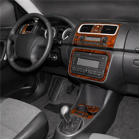 Skoda Fabia 5J Roomster 2006-in poi kit rivestimento cruscotto e interni 3D 20 pezzi