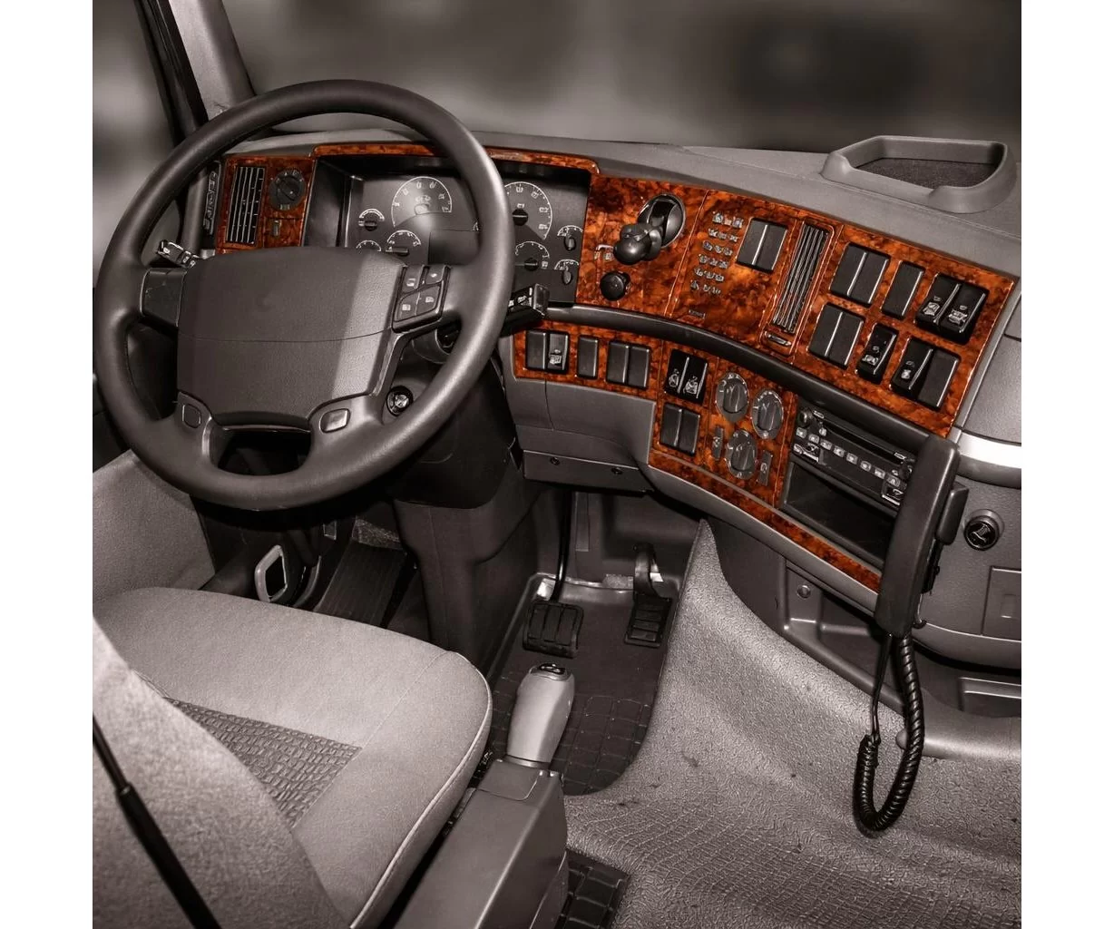 Volvo FH12 FH16 FM Vers 04.02-12.12 Mascherine sagomate per rivestimento cruscotti 23-Decori