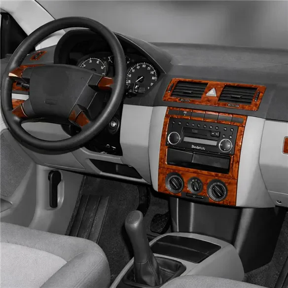 Skoda Fabia 6Y 1999-2006 kit rivestimento cruscotto e interni 3D 24 pezzi