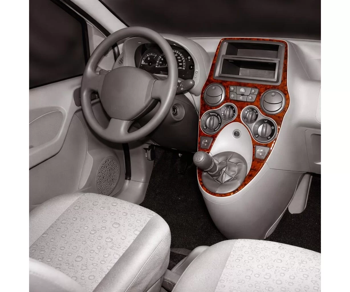 Fiat Panda 09.2003 Mascherine sagomate per rivestimento cruscotti 2-Decori Fiat Panda 09.2003 Mascherine sagomate per rivestimento cruscotti 2-Decori