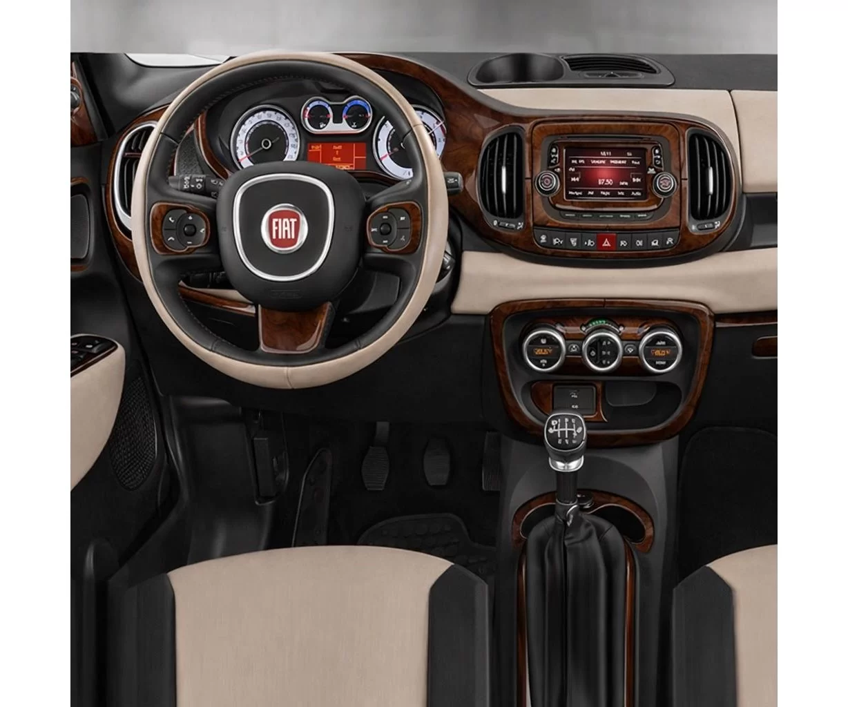 Fiat 500L 2012–2018 Mascherine sagomate per rivestimento cruscotti 27-Decori Fiat 500L 2012–2018 Mascherine sagomate per rivestimento cruscotti 27-Decori