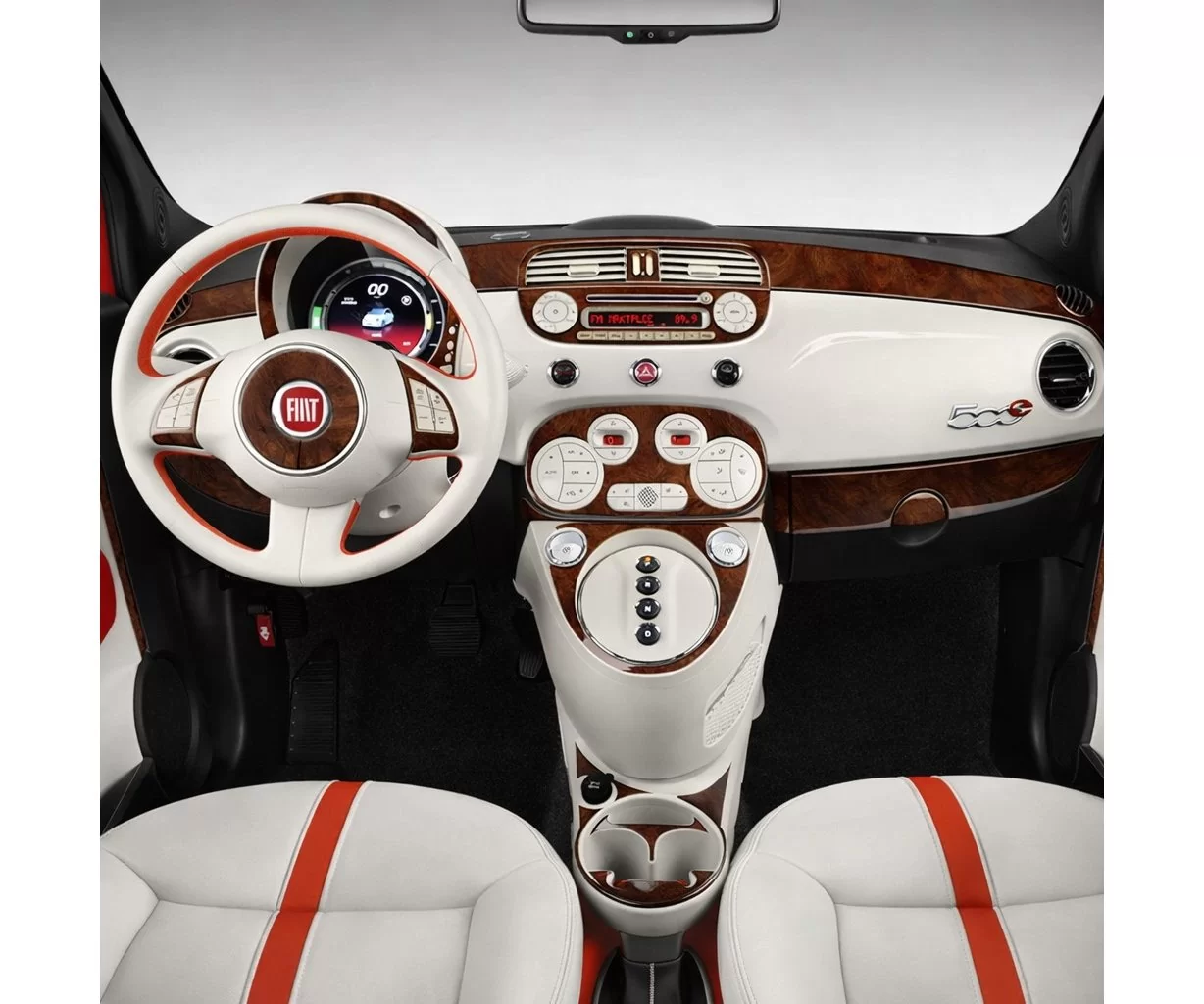 Fiat 500 2012-UP Basic Set, Climate-Control, Aircondition Mascherine sagomate per rivestimento cruscotti 