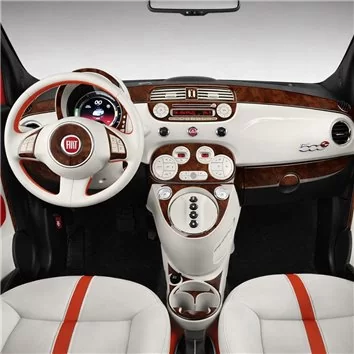 Fiat 500 2012-2015 Mascherine sagomate per rivestimento cruscotti 27-Decori