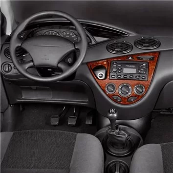Ford Focus 2000-2002 Basic Set, Without Armrest, 2&4 Doors, 14 Parts Mascherine sagomate per rivestimento cruscotti 