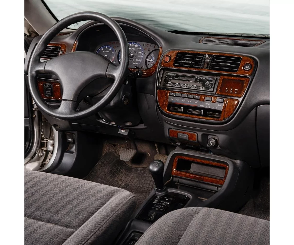 Honda Civic 09.95-03.01 Mascherine sagomate per rivestimento cruscotti 22-Decori Honda Civic 09.95-03.01 Mascherine sagomate per rivestimento cruscotti 22-Decori