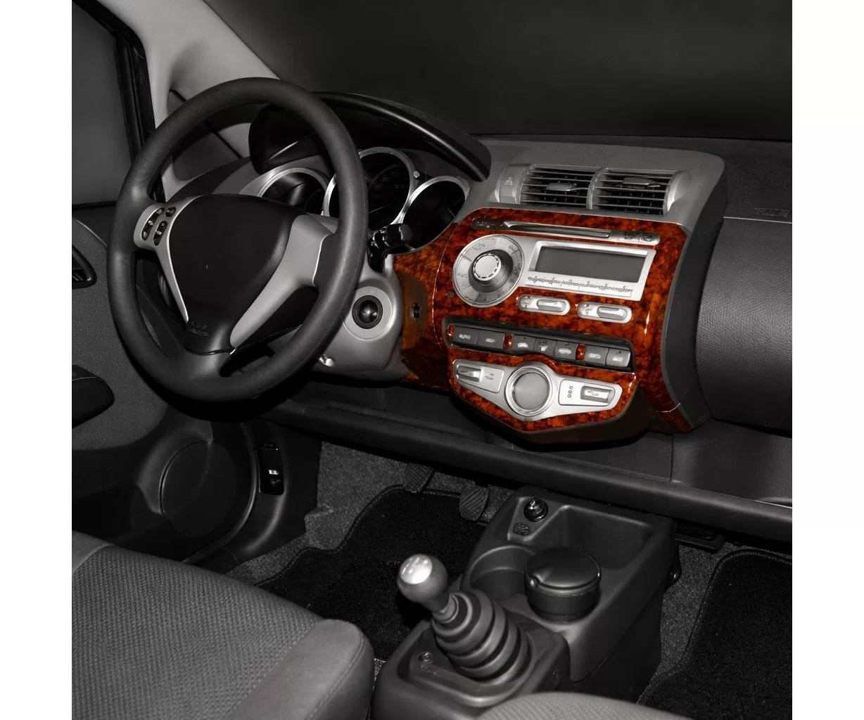 Honda Jazz 01.2002 Mascherine sagomate per rivestimento cruscotti 7-Decori Honda Jazz 01.2002 Mascherine sagomate per rivestimento cruscotti 7-Decori