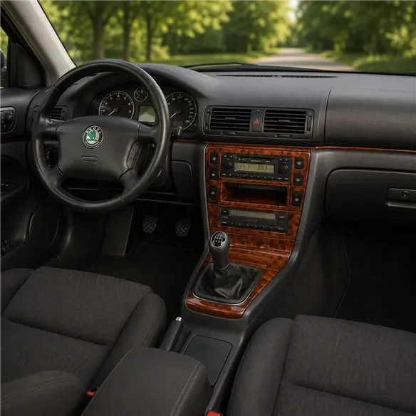 Skoda SuperB 2002-2007 kit rivestimento cruscotto e interni 3D 6 pezzi