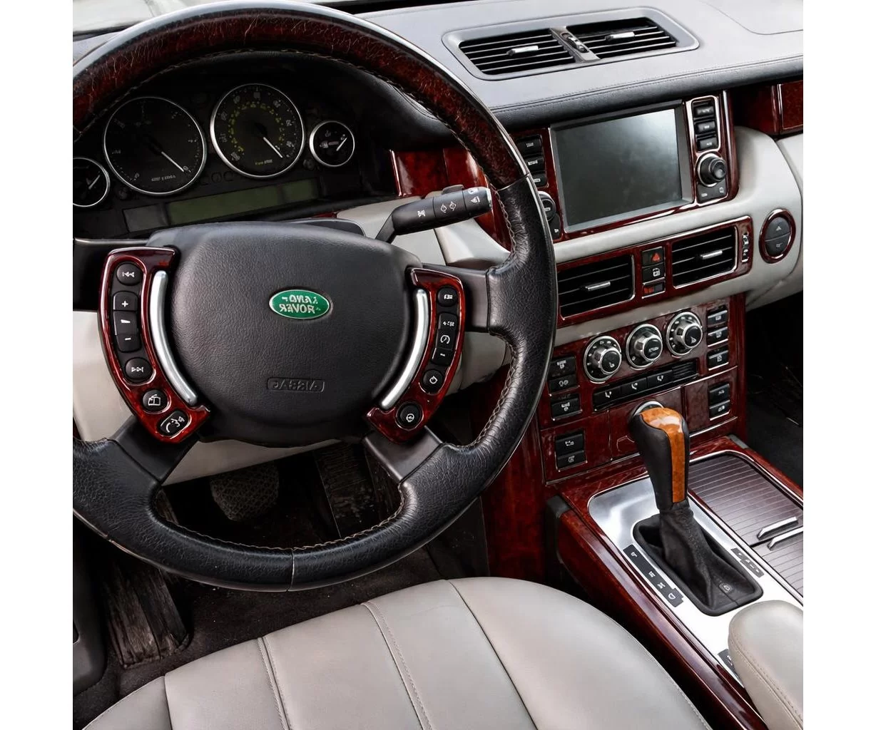 Land Rover Range Rover 2003-2006 Mascherine sagomate per rivestimento cruscotti 49-Decori Land Rover Range Rover 2003-2006 Mascherine sagomate per rivestimento cruscotti 49-Decori