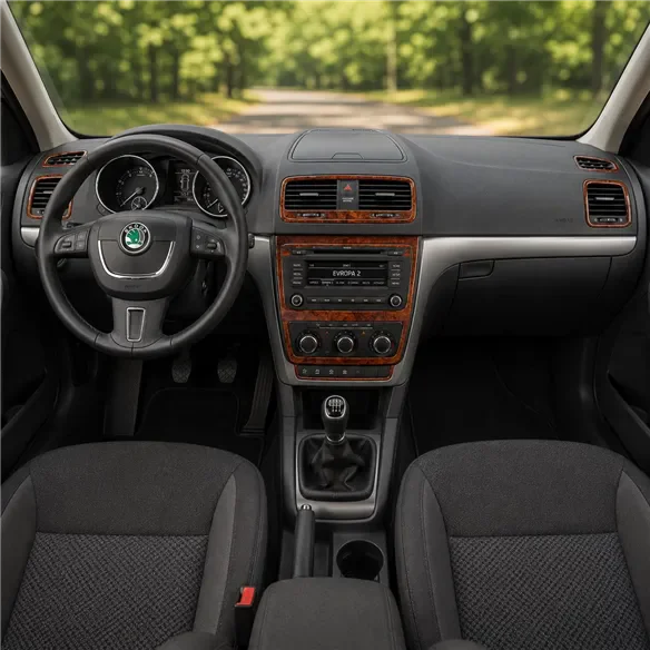 Skoda Yeti 2010-in poi kit rivestimento cruscotto e interni 3D 21 pezzi