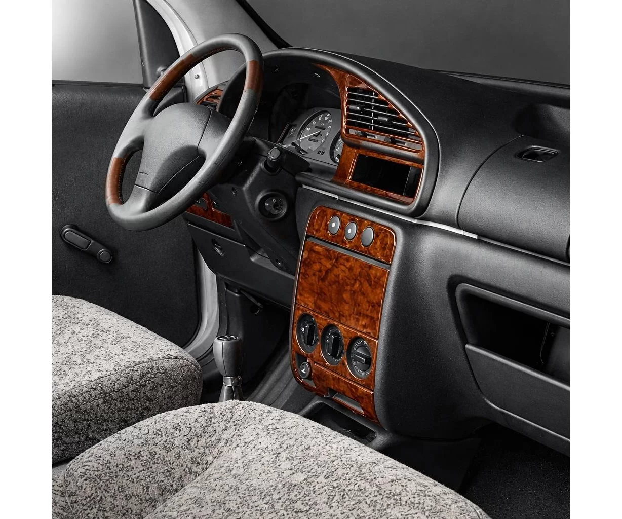 Peugeot Partner 09.96-09.02 Mascherine sagomate per rivestimento cruscotti 14-Decori Peugeot Partner 09.96-09.02 Mascherine sagomate per rivestimento cruscotti 14-Decori