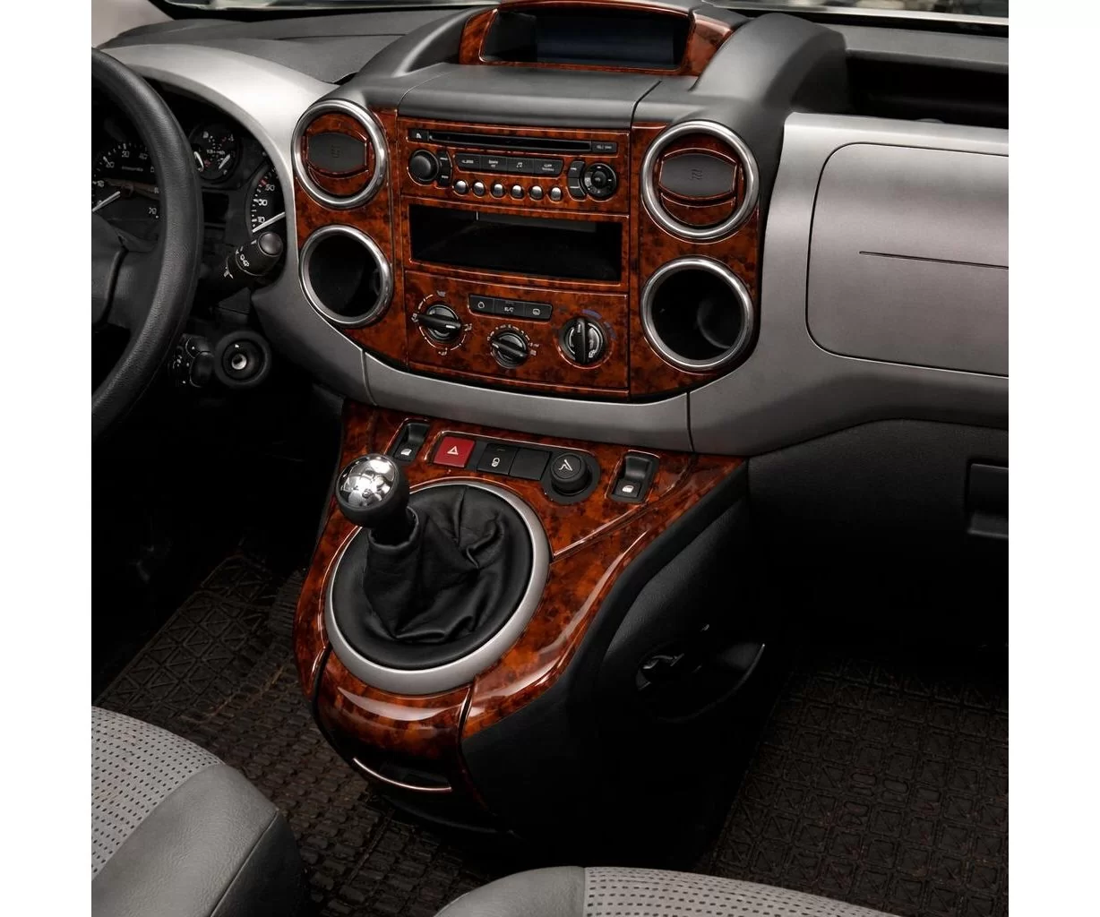 Peugeot Partner 08.2008 Mascherine sagomate per rivestimento cruscotti 40-Decori Peugeot Partner 08.2008 Mascherine sagomate per rivestimento cruscotti 40-Decori