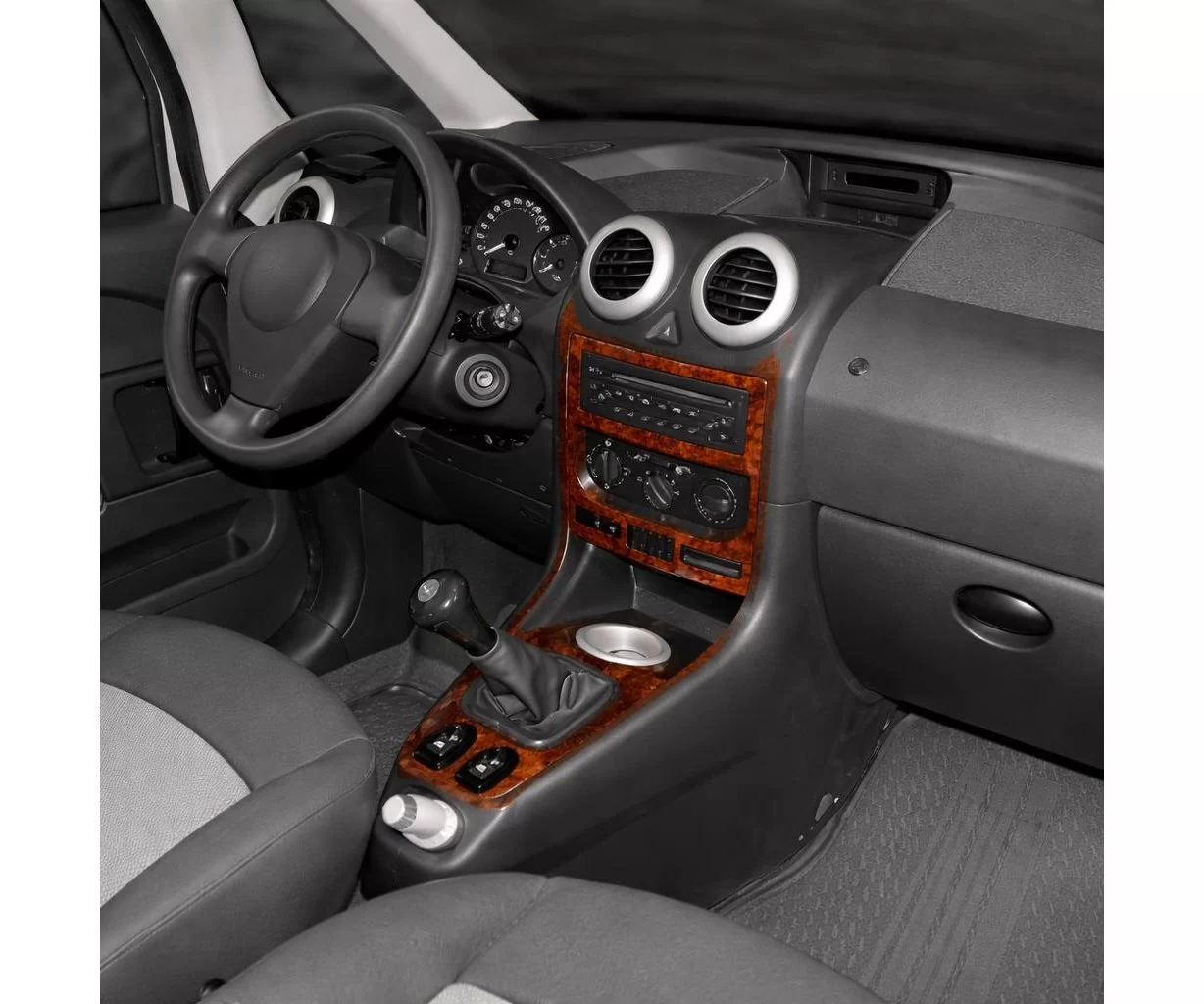 Peugeot 1007 04.2005 Mascherine sagomate per rivestimento cruscotti 2-Decori