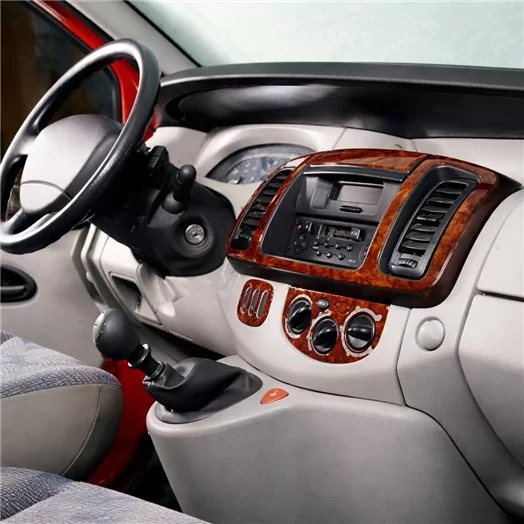 Renault Trafic Nissan Primast 04.01-12.06 Mascherine sagomate per rivestimento cruscotti 6-Decori Renault Trafic Nissan Primast 04.01-12.06 Mascherine sagomate per rivestimento cruscotti 6-Decori