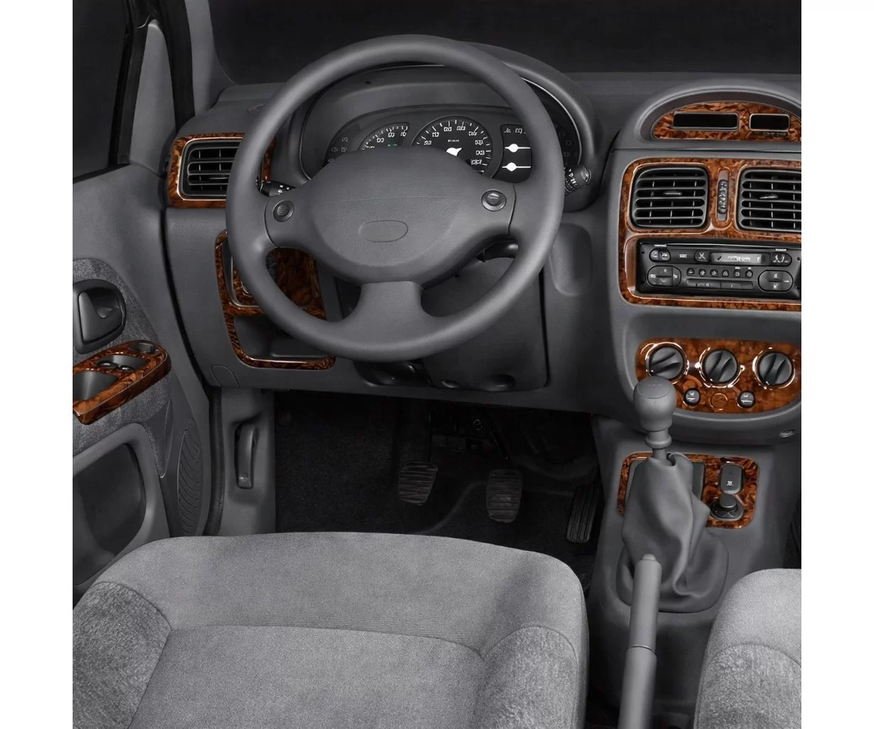 Renault Clio Symbol 06.04-09.08 Mascherine sagomate per rivestimento cruscotti 15-Decori