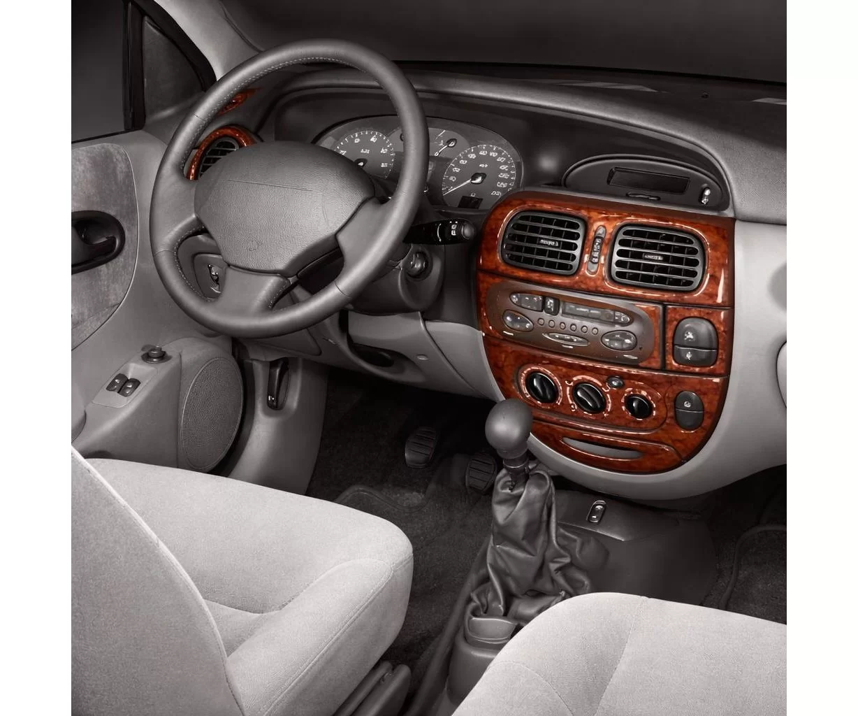 Renault Megane Scenic 08.99-05.03 Mascherine sagomate per rivestimento cruscotti 19-Decori