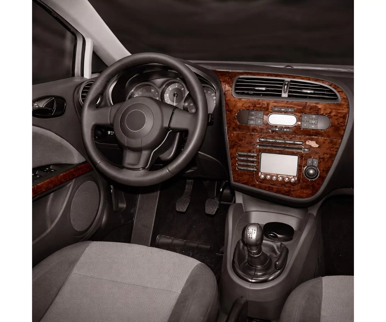 Seat Leon 1P 06.05-09.09 Mascherine sagomate per rivestimento cruscotti 8-Decori Seat Leon 1P 06.05-09.09 Mascherine sagomate per rivestimento cruscotti 8-Decori