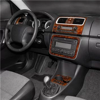 Skoda Fabia 5J Roomster 06.2006 Mascherine sagomate per rivestimento cruscotti 20-Decori