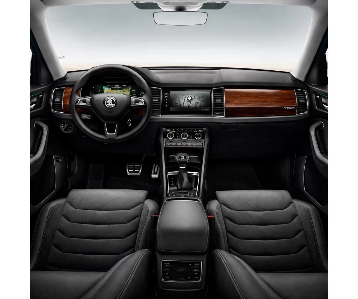 Skoda Kodiaq 2018 Mascherine sagomate per rivestimento cruscotti 14-Decori Skoda Kodiaq 2018 Mascherine sagomate per rivestimento cruscotti 14-Decori