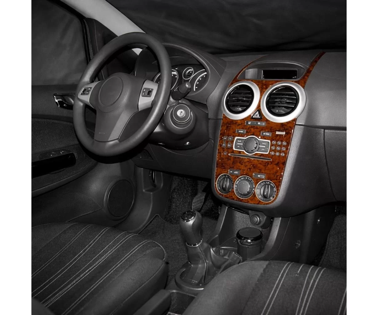 Opel Corsa D 01.2007 Mascherine sagomate per rivestimento cruscotti 13-Decori Opel Corsa D 01.2007 Mascherine sagomate per rivestimento cruscotti 13-Decori