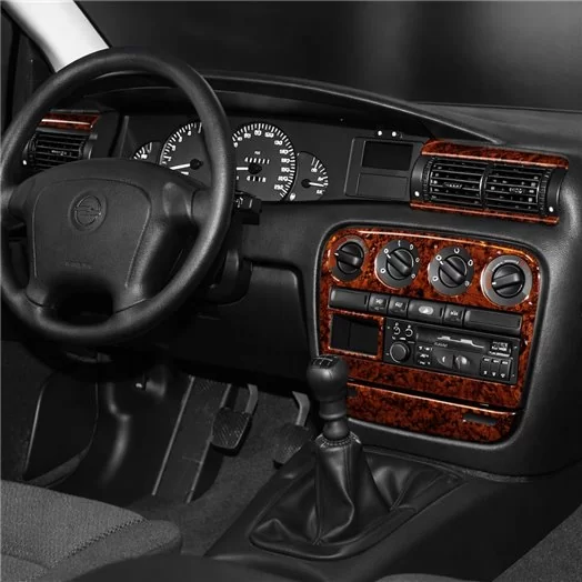 Opel Omega B1 09.93-08.99 Mascherine sagomate per rivestimento cruscotti 7-Decori Opel Omega B1 09.93-08.99 Mascherine sagomate per rivestimento cruscotti 7-Decori