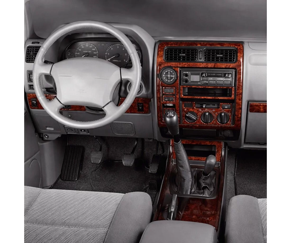 Toyota Prado 01.01-12.02 Mascherine sagomate per rivestimento cruscotti 18-Decori