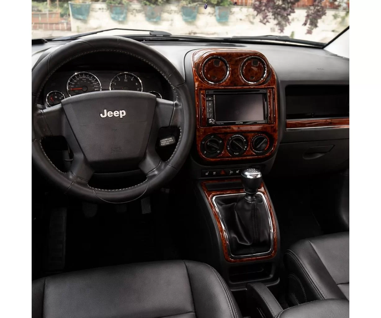 Chrysler Compass 01.07-01.10 Mascherine sagomate per rivestimento cruscotti 26-Decori Chrysler Compass 01.07-01.10 Mascherine sagomate per rivestimento cruscotti 26-Decori