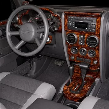 Jeep Wrangler 2007-2010 Mascherine sagomate per rivestimento cruscotti 11 Decori