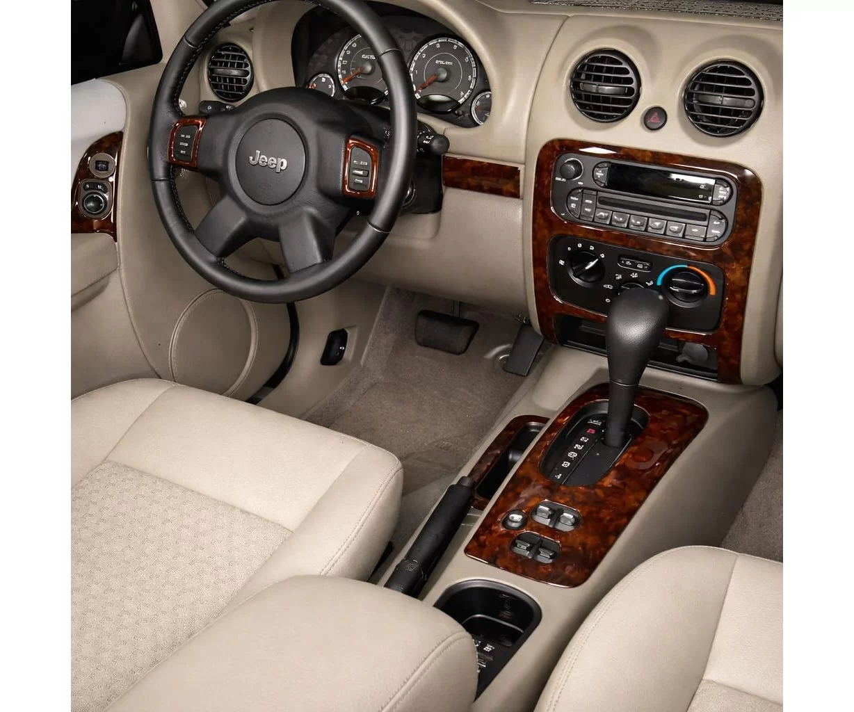 Jeep Liberty 2005-2007 Basic Mascherine sagomate per rivestimento cruscotti Jeep Liberty 2005-2007 Basic Mascherine sagomate per rivestimento cruscotti